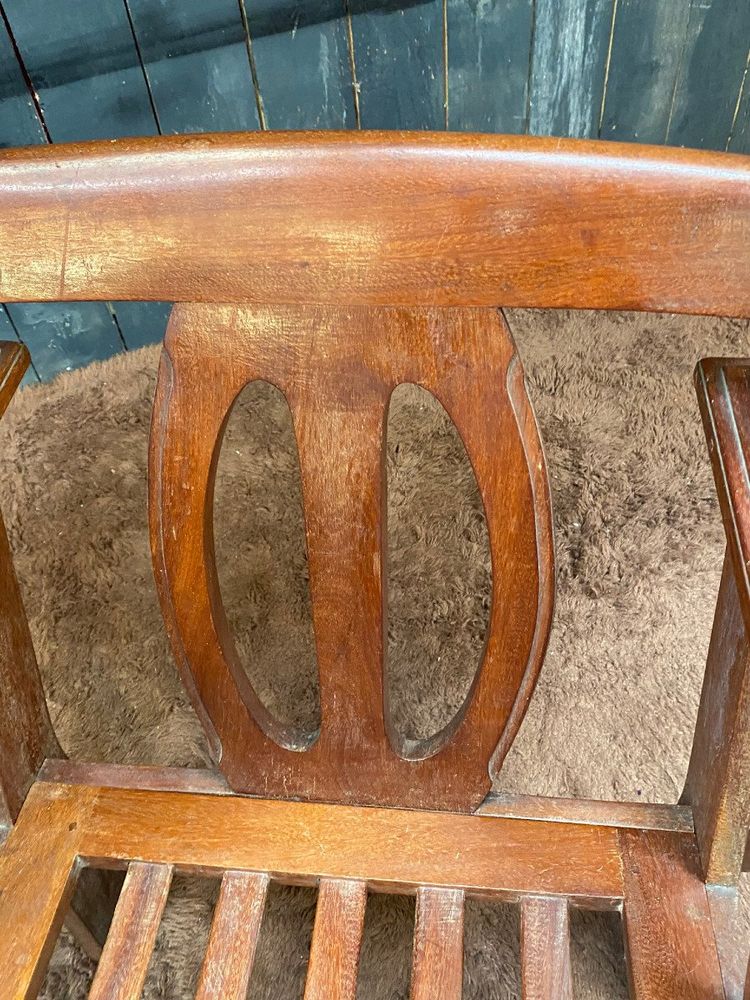 Pair of Arts and Crafts Style Teak Armchairs