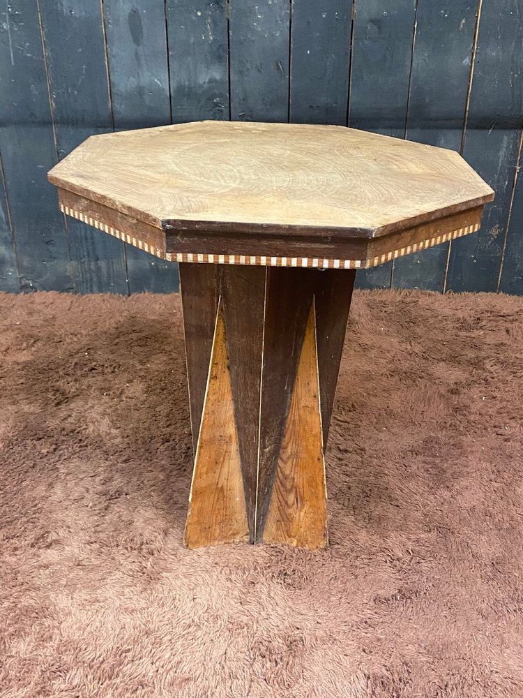 Interesting Art Deco "Africanist" Side Table, Circa 1930