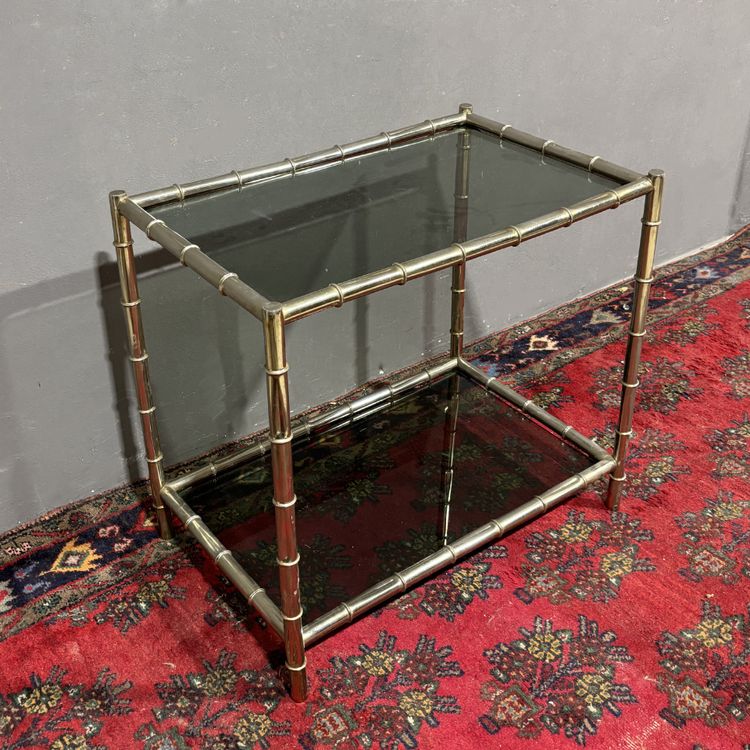 Table basse en « faux bambou » au design des années 70