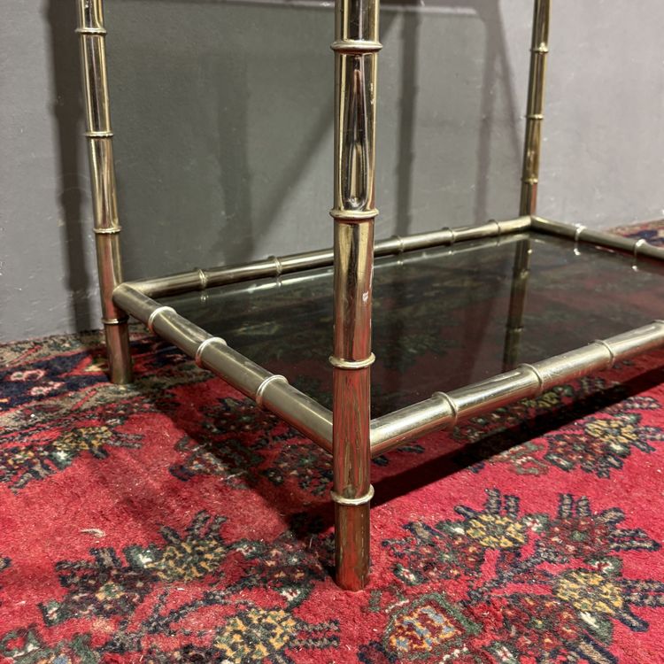 Table basse en « faux bambou » au design des années 70