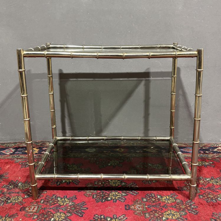 Table basse en « faux bambou » au design des années 70