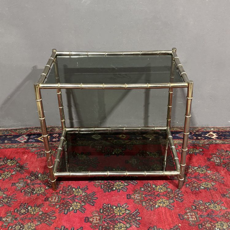 Table basse en « faux bambou » au design des années 70