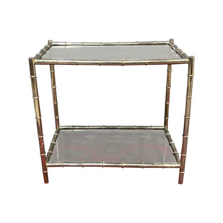 Table basse en « faux bambou » au design des années 70