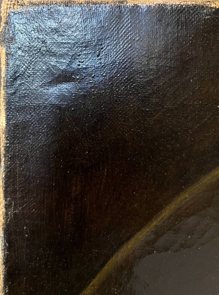 Painting HST "Elegant portrait with jewels" XIX° century signed C.F. Kaiser
