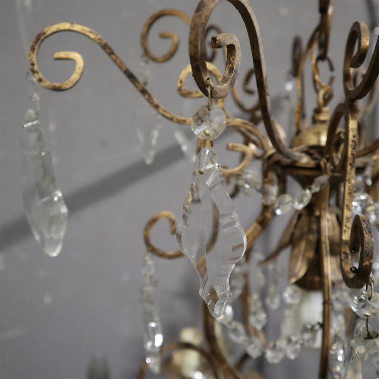 Antico Lampadario a gocce Liberty