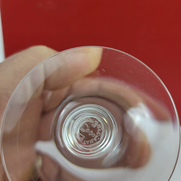 Set of 6 Baccarat crystal cognac glasses
