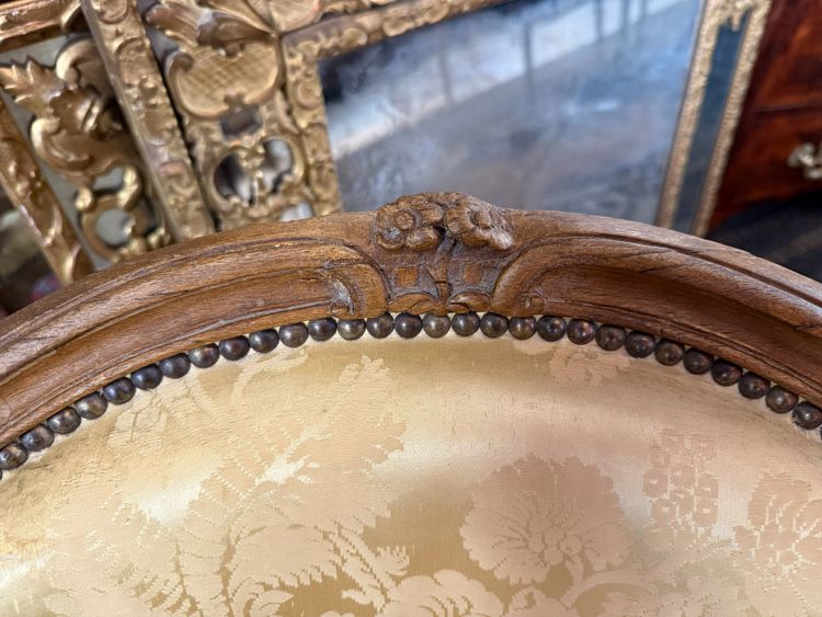 PAIR OF CABRIOLETS LOUIS XV - 18th century, stamped Guillaume BOUCAULT