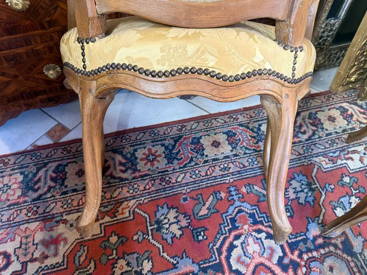 PAIR OF CABRIOLETS LOUIS XV - 18th century, stamped Guillaume BOUCAULT