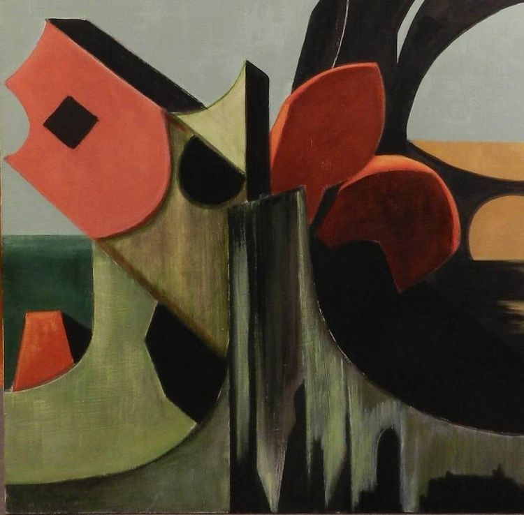 Daniele Perre "The Algae Propeller" oil on canvas, 1984