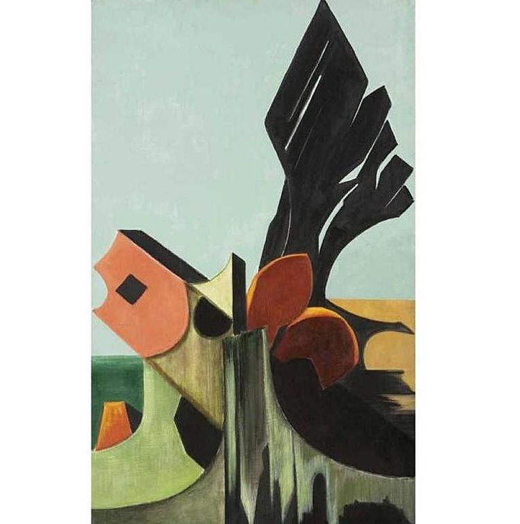 Daniele Perre "The Algae Propeller" oil on canvas, 1984