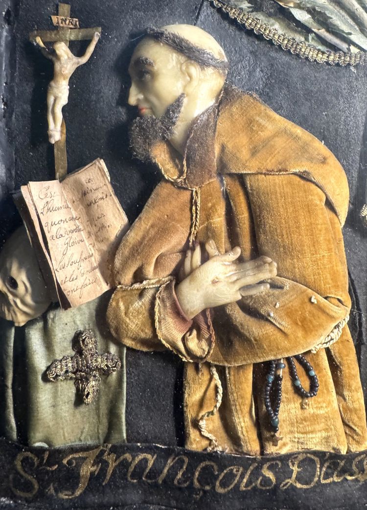 Saint François D'assise - Dressed wax - 18th century