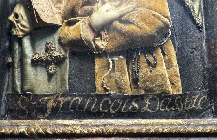 Saint François D'assise - Dressed wax - 18th century