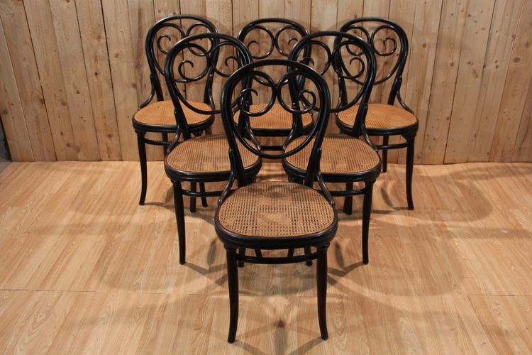 Set Of 6 Thonet Chairs N°2 Napoléon III