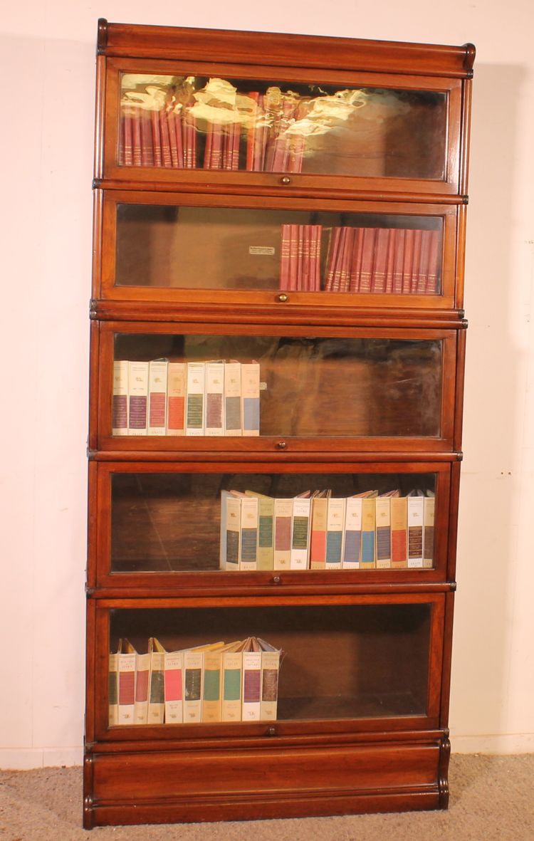 Globe Wernicke Mahogany Bookcase Of 5 Elements