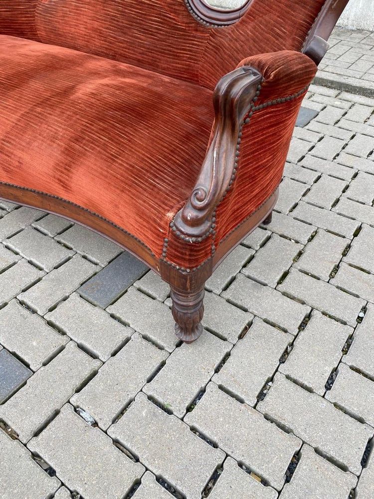 Mahagonibank im Louis-Philippe-Stil, guter Zustand