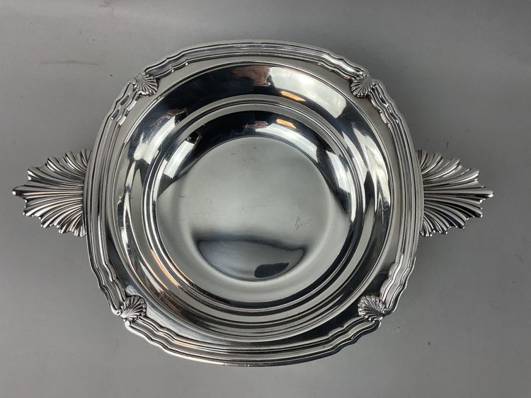 Metal vegetable dish, silver-plated, Christophe, Vendôme model