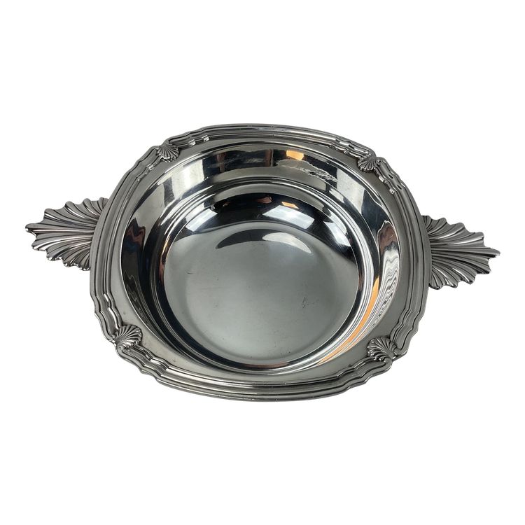 Metal vegetable dish, silver-plated, Christophe, Vendôme model
