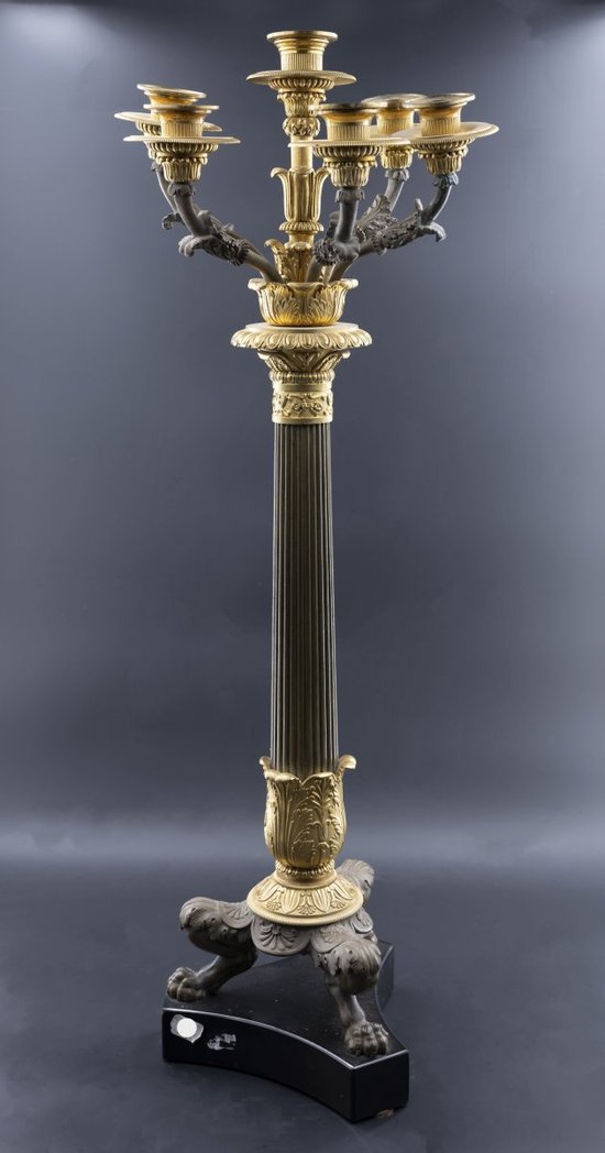 Paire De Candélabres, XIXe Siècle