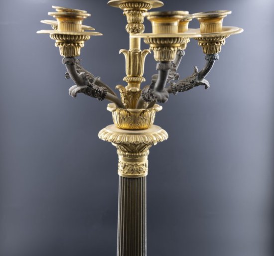 Paire De Candélabres, XIXe Siècle