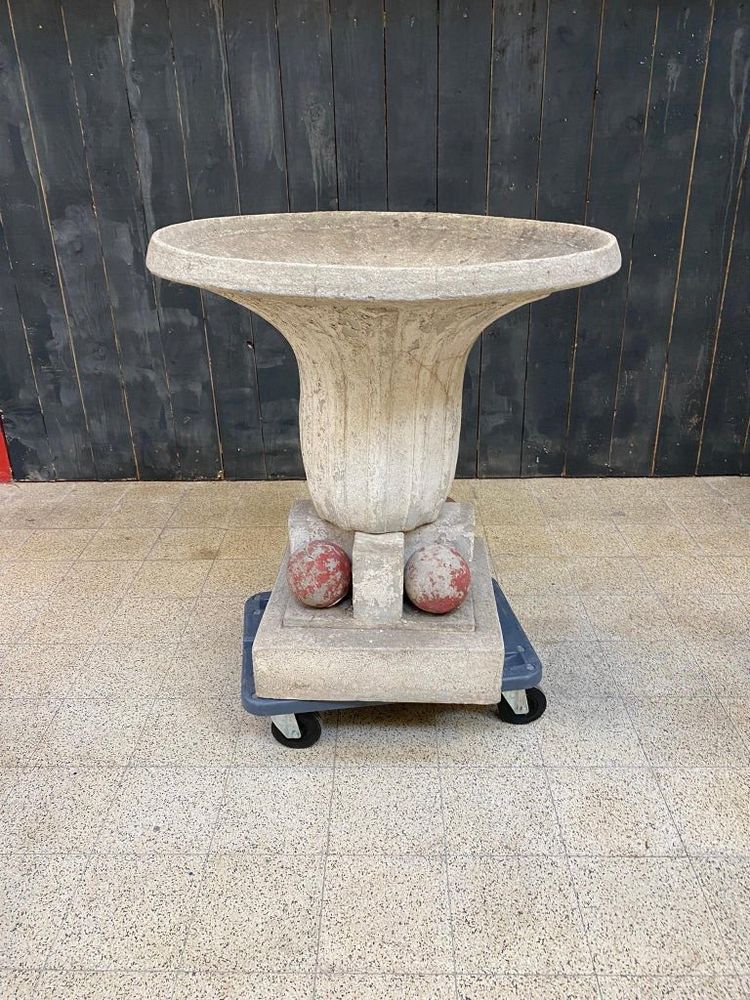 1 Grande bacino da giardino in cemento Art Déco 1930 circa