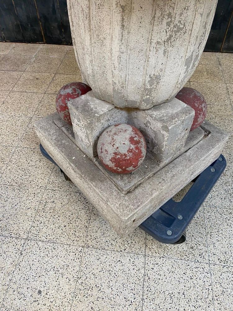 1 Grande bacino da giardino in cemento Art Déco 1930 circa
