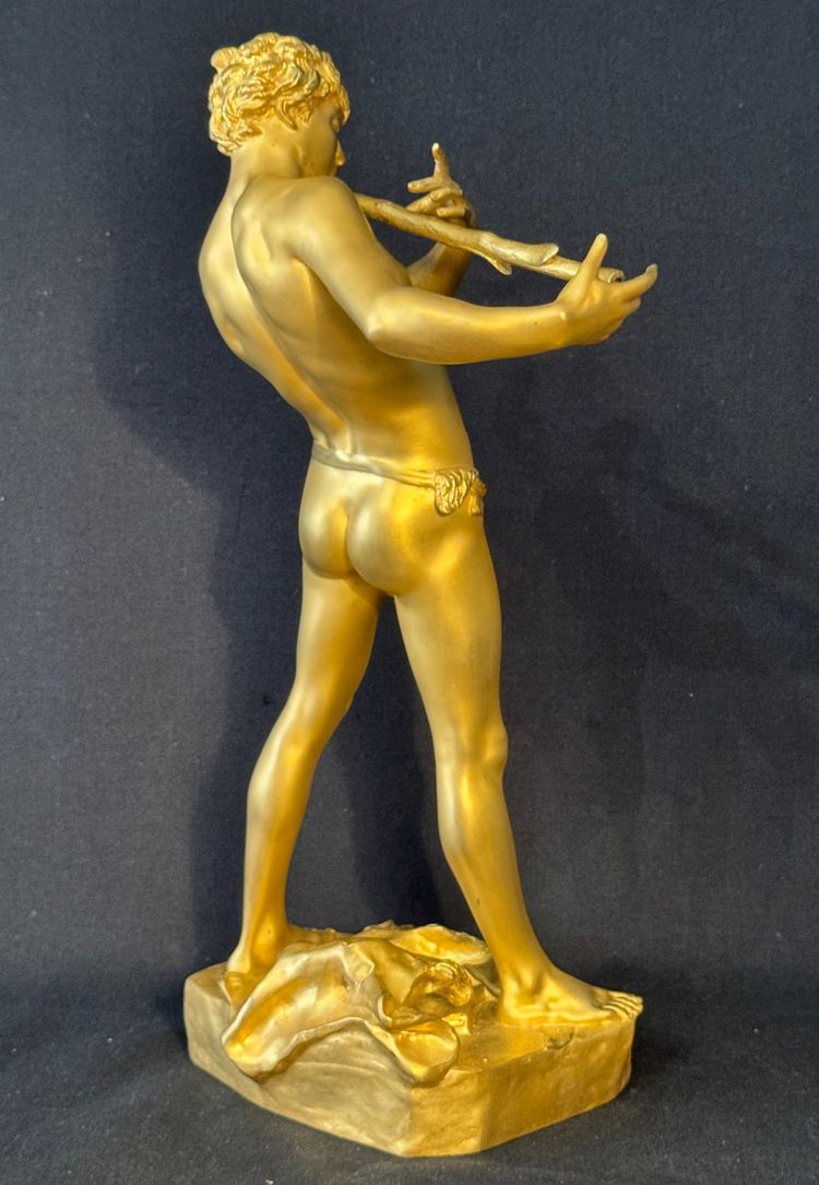 Scultura in bronzo dorato - Félix Charpentier "L'improvisateur" - Colin et Cie