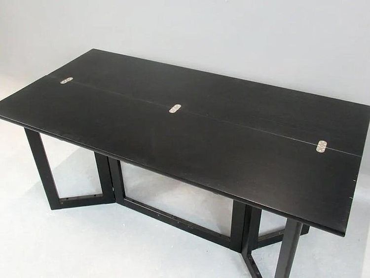 Grande Table/console En Bois Noirci, Attribué A Ligne Roset, Circa 1970/1980