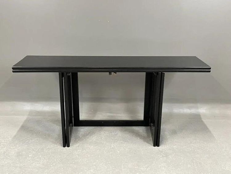 Grande Table/console En Bois Noirci, Attribué A Ligne Roset, Circa 1970/1980