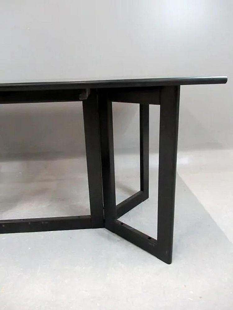 Grande Table/console En Bois Noirci, Attribué A Ligne Roset, Circa 1970/1980