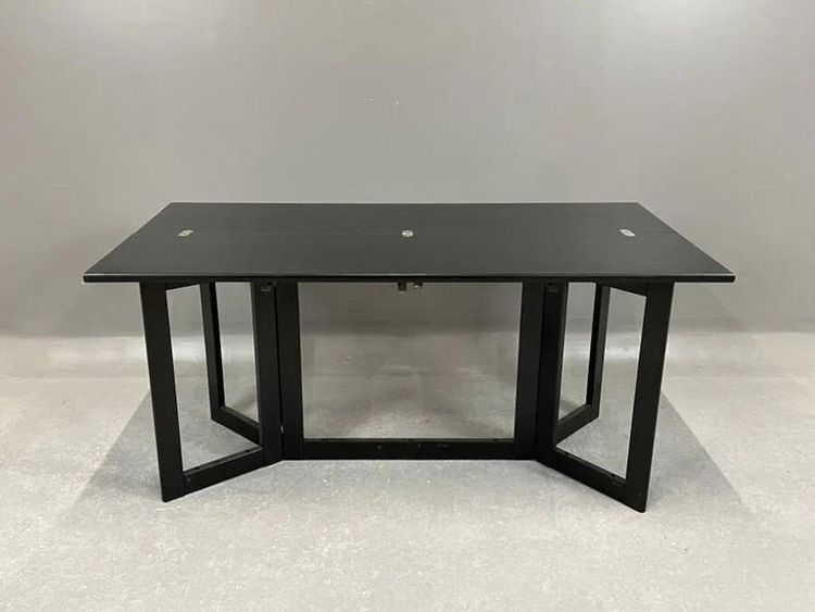 Grande Table/console En Bois Noirci, Attribué A Ligne Roset, Circa 1970/1980