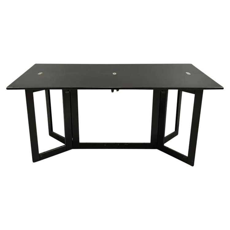 Grande Table/console En Bois Noirci, Attribué A Ligne Roset, Circa 1970/1980