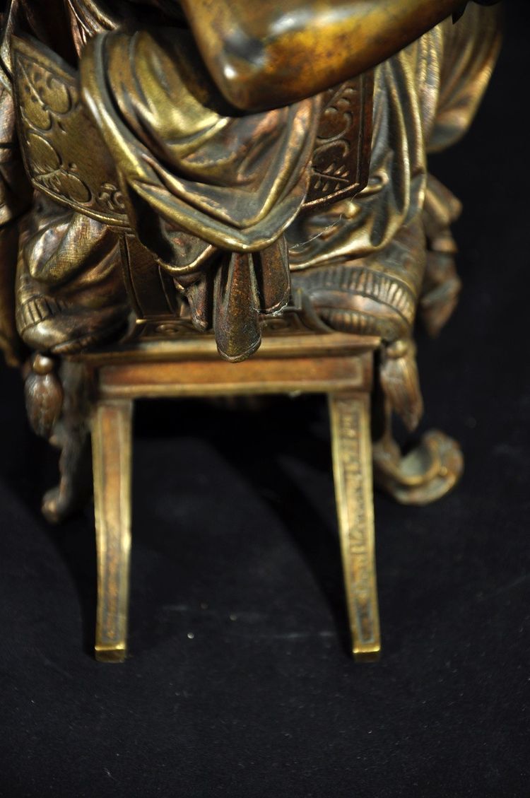 Amédée-Donatien Doublemard Bronzeskulptur Sokrates XIXᵉ Jahrhundert