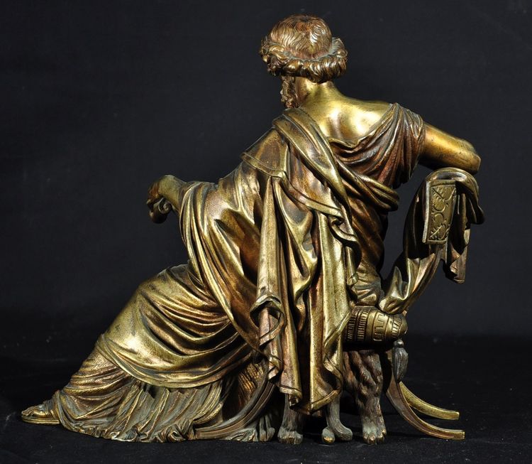 Amédée-Donatien Doublemard Bronzeskulptur Sokrates XIXᵉ Jahrhundert
