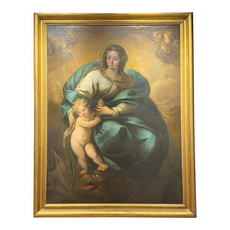 Carlo Francesco Nuvolone (Milan, 1609 - 1662) "Vierge à l'enfant"
