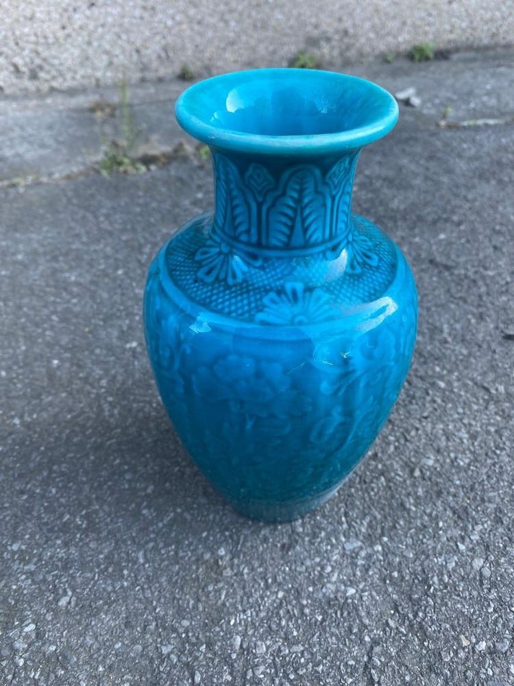 Theodore Deck (1823-1891) Vaso in ceramica firmato, 1870 circa