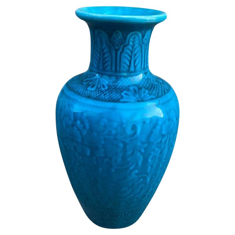 Theodore Deck (1823-1891) Vaso in ceramica firmato, 1870 circa