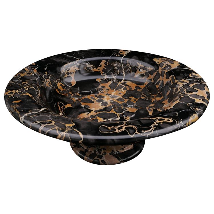 Large Tazza cup in portor marble