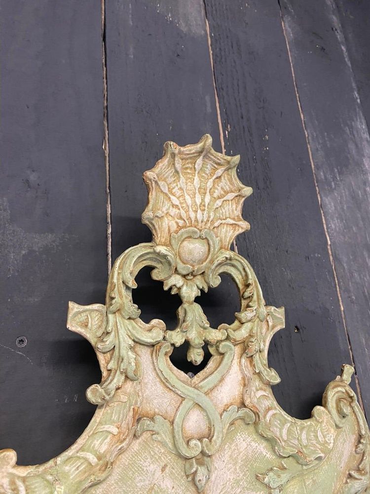 Alter italienischer Spiegel Aus Holz Geschnitzt Und Patiniert Circa 1900