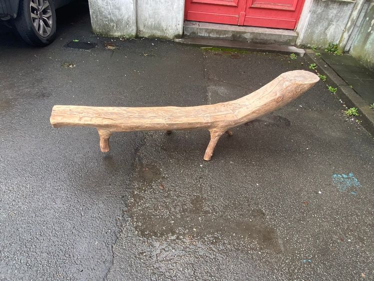 Organic Bench Made from a Carved Tree Branch, Circa 1970