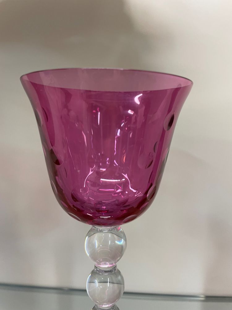 Saint Louis Model Bubbles - 4 Roemers Colored Crystal Glasses H: 24,5 Cm