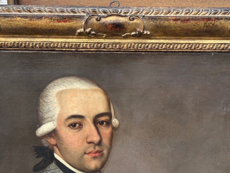 Italienische Schule des 18. Jahrhunderts Porträt eines Gentleman als Architekt und Geiger