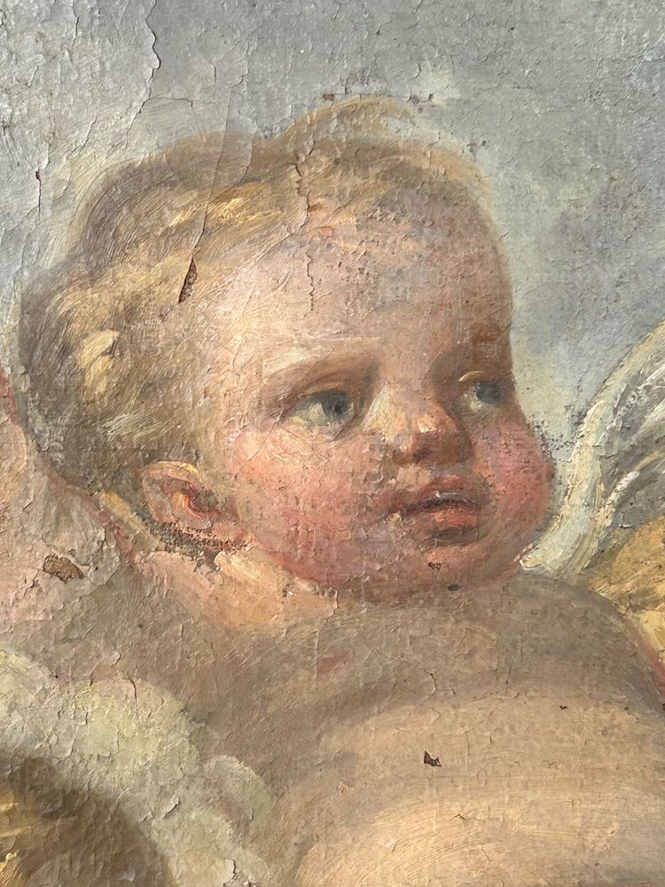 Allegoria musicale della scuola francese del XIX secolo - Amours Putti nello spirito di F. Boucher