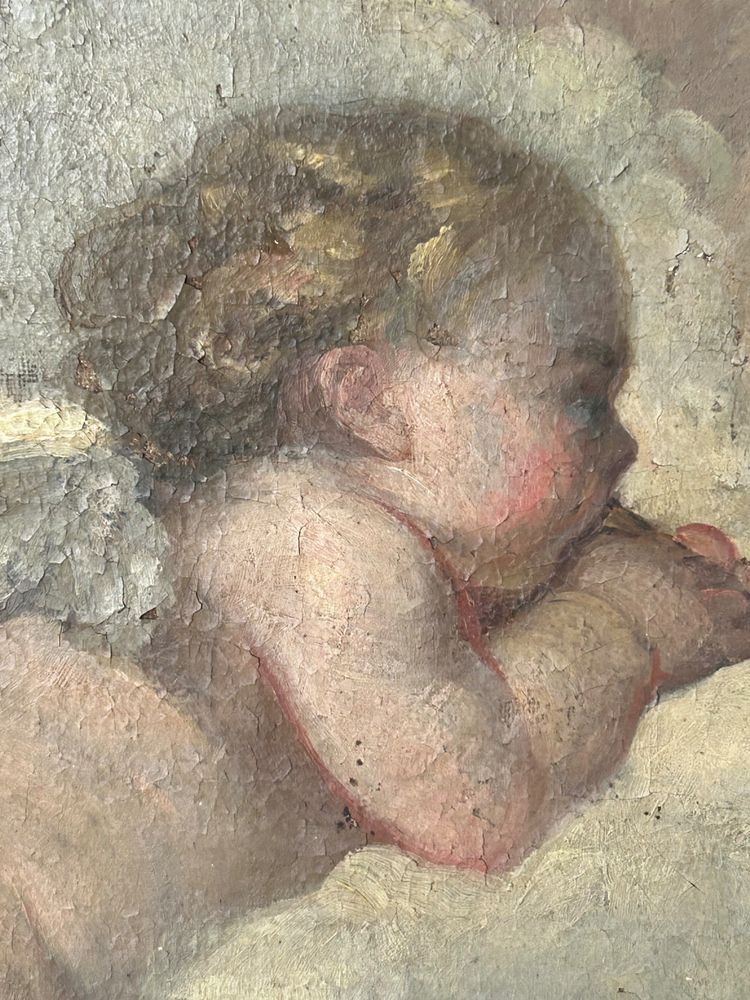 Allegoria musicale della scuola francese del XIX secolo - Amours Putti nello spirito di F. Boucher