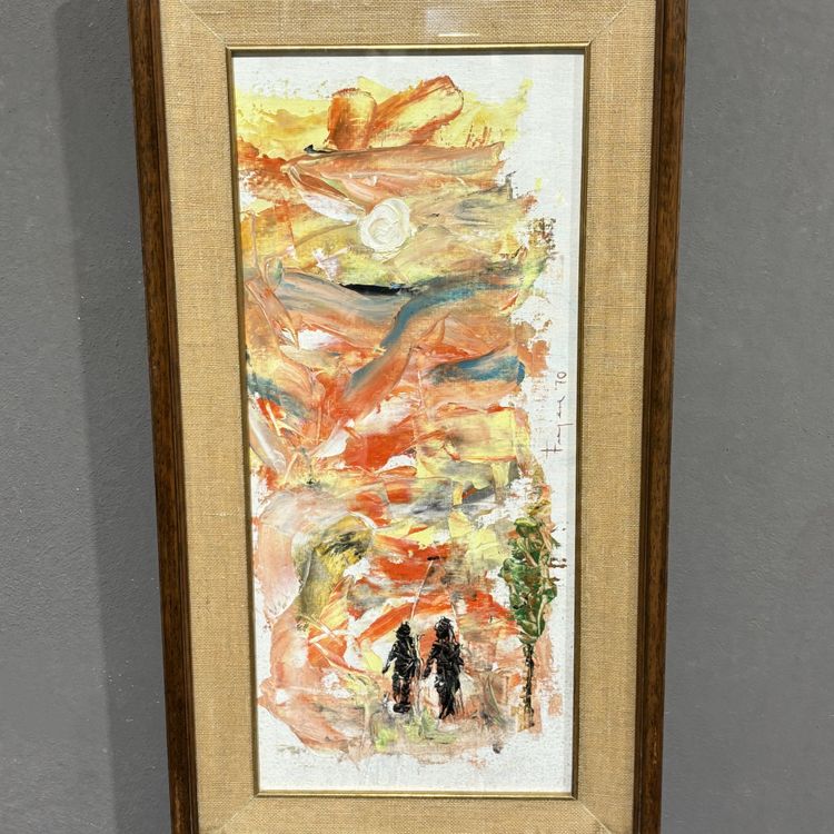 Abstract oil painting from the 70s
