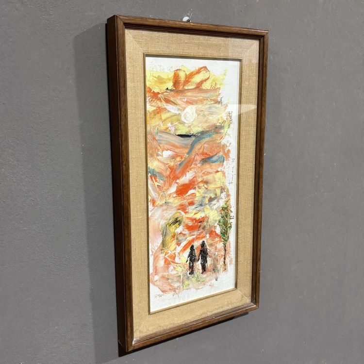 Abstract oil painting from the 70s