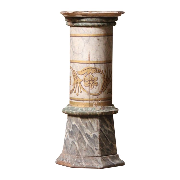 Bemalte Holzsäule, 19. Jahrhundert