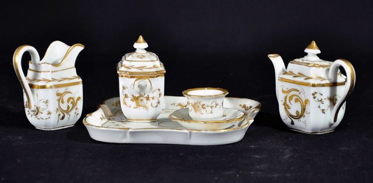 Miniaturservice aus Vieux Paris-Porzellan aus der Zeit Napoleons III.