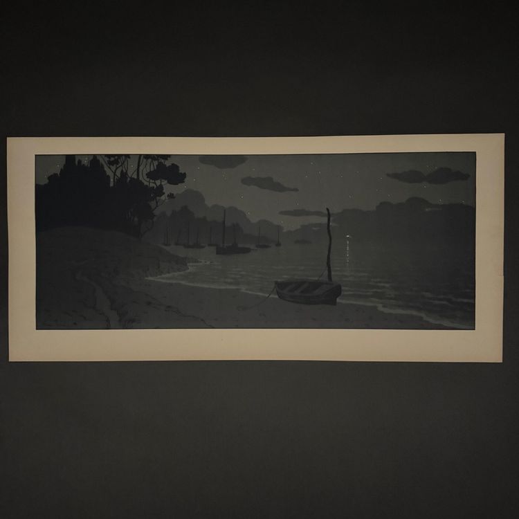 Litografia di Henri Rivière La magia delle ore - La notte