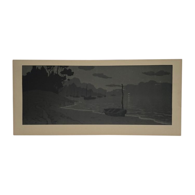 Litografia di Henri Rivière La magia delle ore - La notte