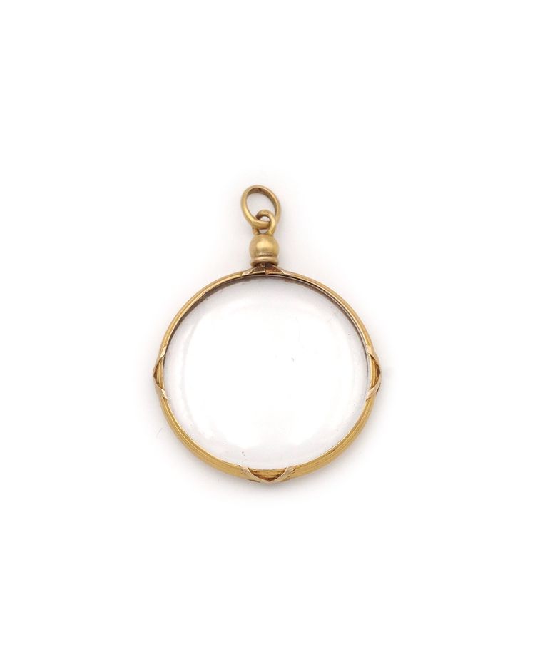 Victorian French 18k gold locket pendant, sentimental round photo holder, souvenir jewelry